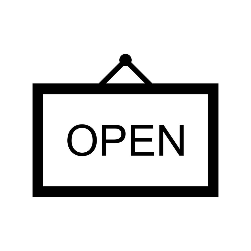 Open sign illustration vector