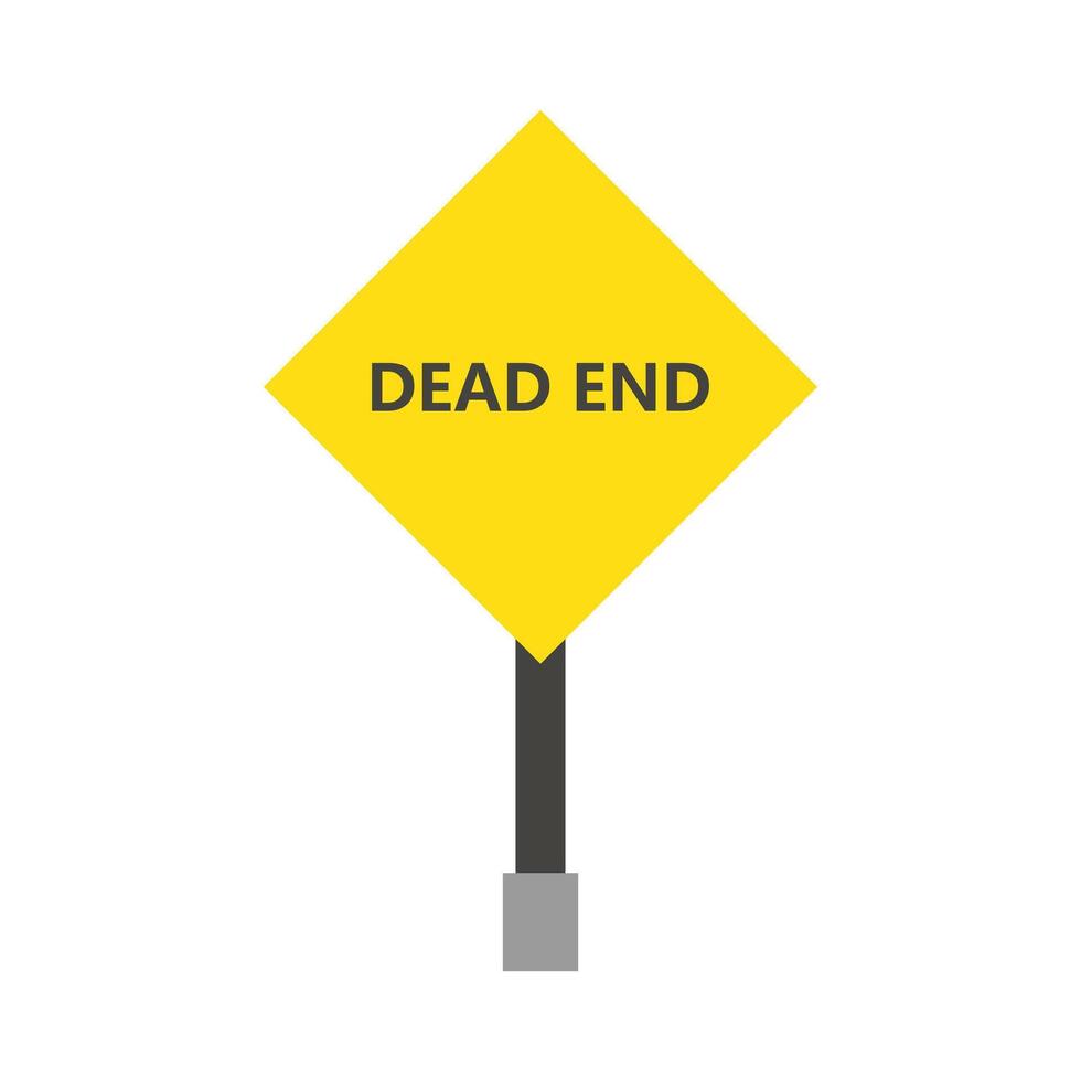 Dead end sign vector