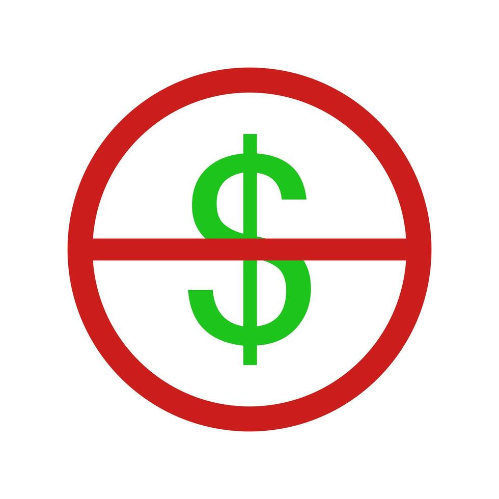 No money sign vector