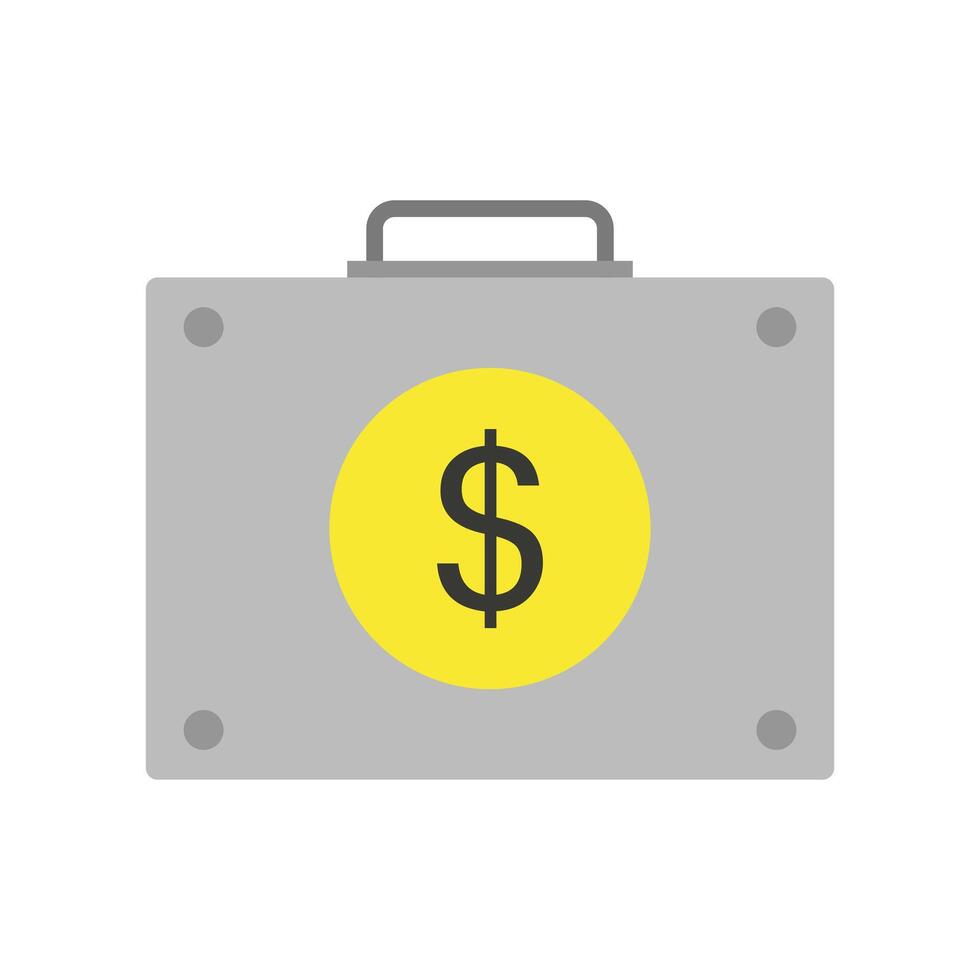 A briefcase with a dollar sign on it vector