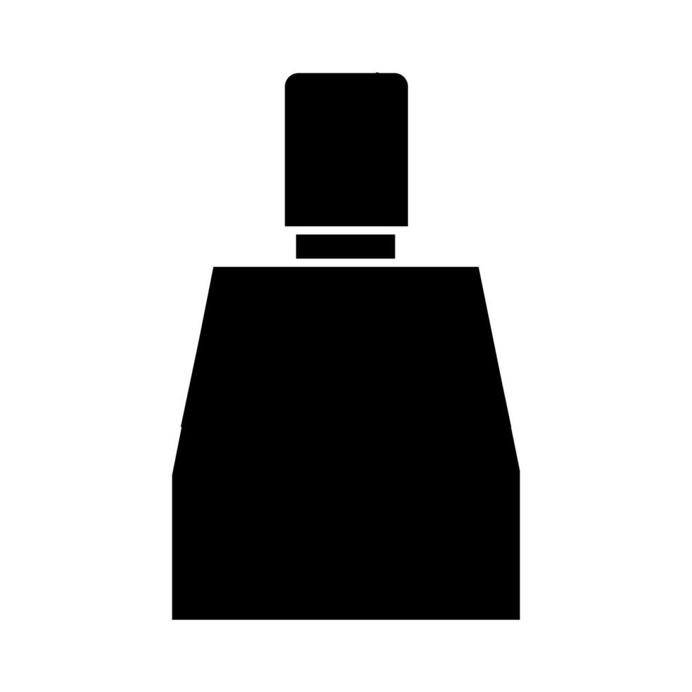 A black and white silhouette of a bottle vector