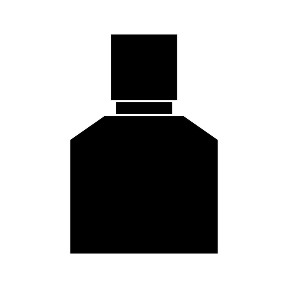 A black and white image of a perfume bottle vector