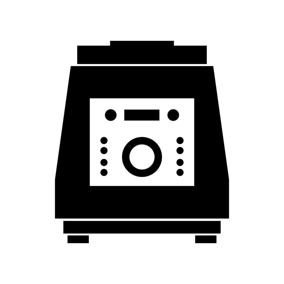 A black and white icon of a coffee machine vector