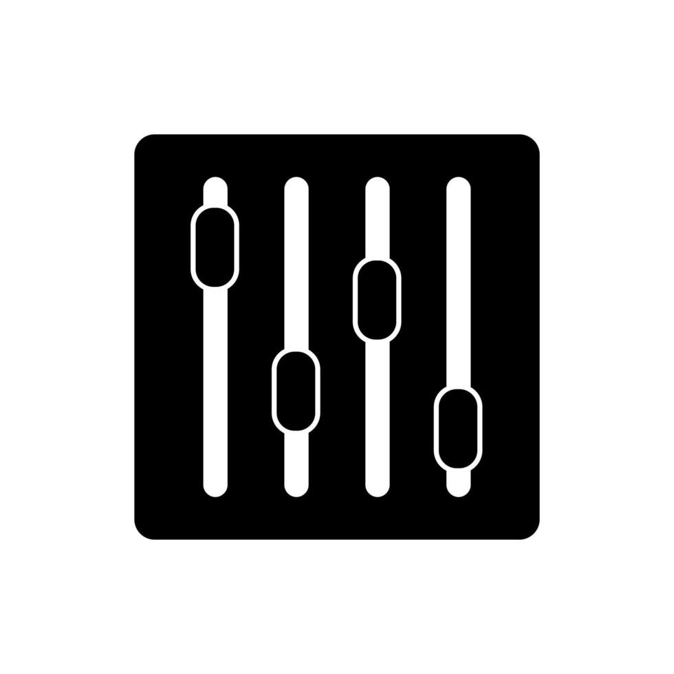 A black and white icon of a mixer vector
