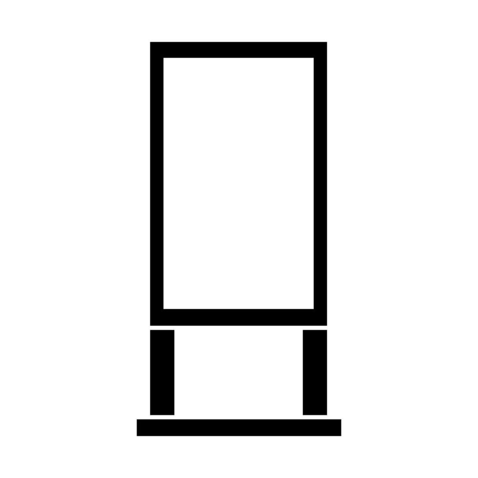 A black and white sign on a white background vector