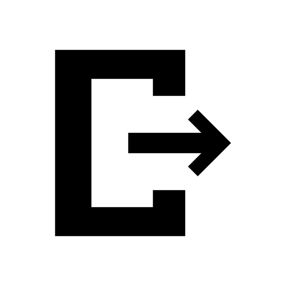 A black and white logo with the letter c vector