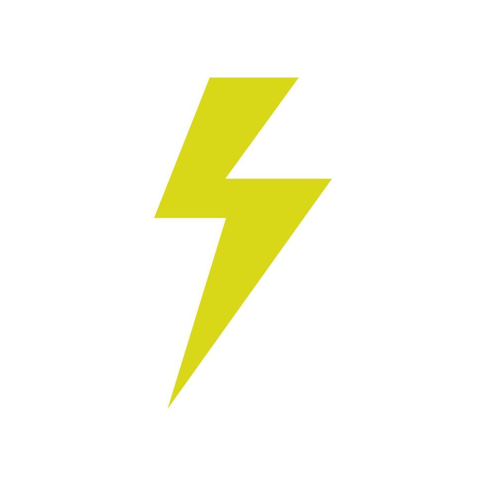 A yellow lightning bolt on a white background vector