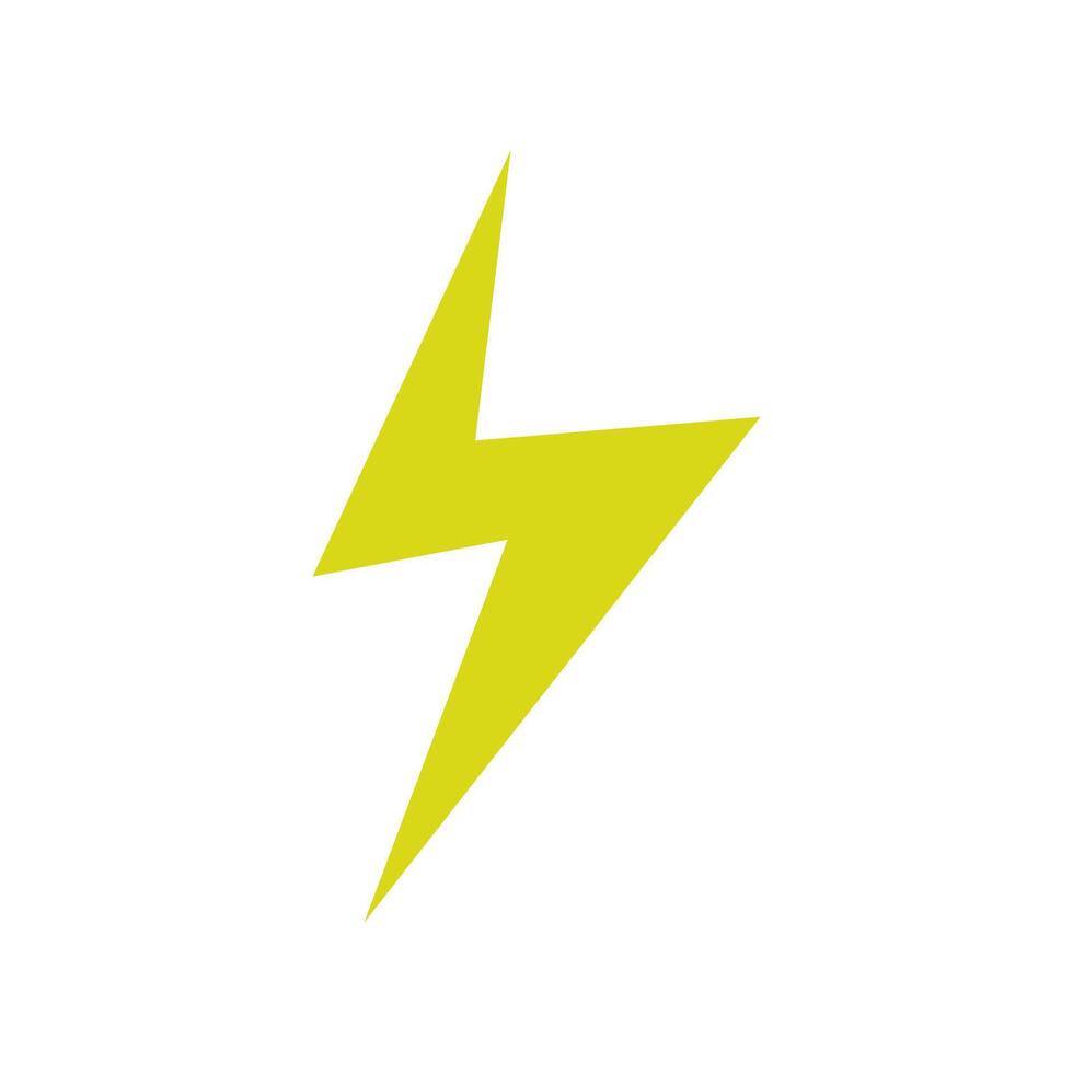 A yellow lightning bolt on a white background vector