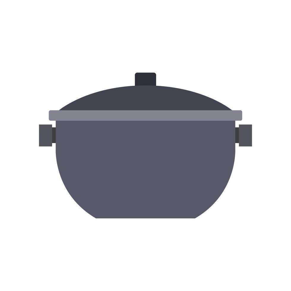 A pot with a lid on a white background vector