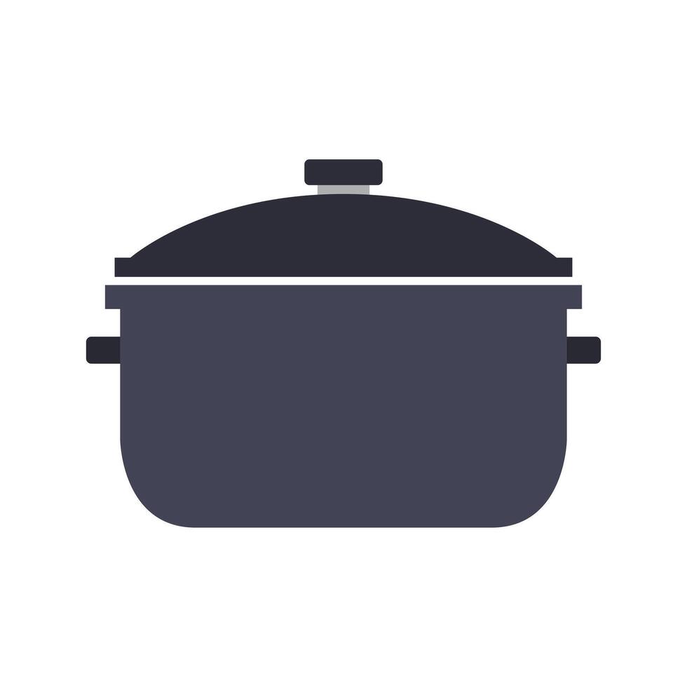 A pot with a lid on a white background vector
