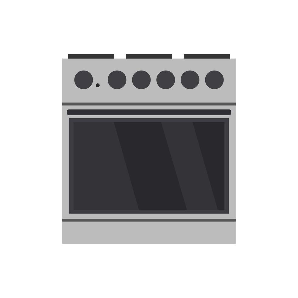 A stove with four burners on it vector