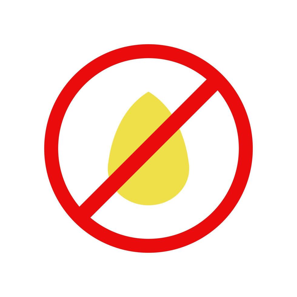 No lemon sign illustration vector
