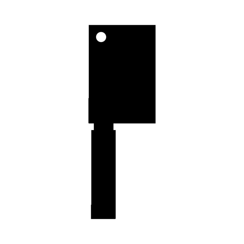 A black and white silhouette of a knife vector