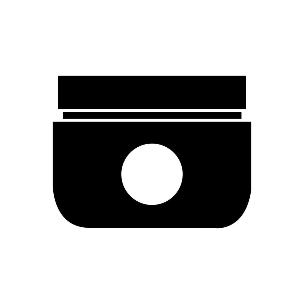 A black and white icon of a wallet vector