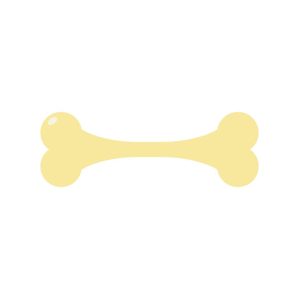 A yellow bone bone icon on a white background vector
