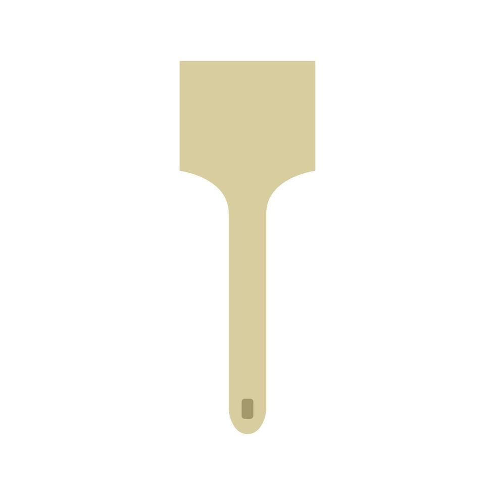 A flat icon of a wooden spatula on a white background vector