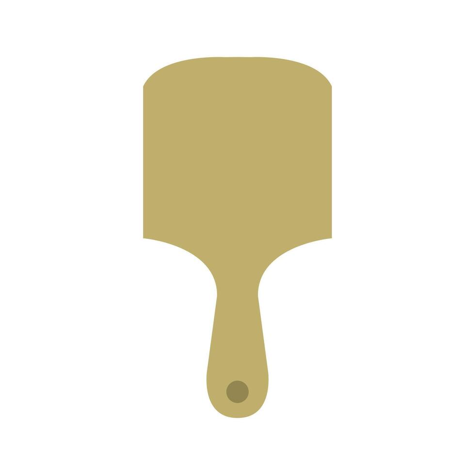 A wooden spatula on a white background vector