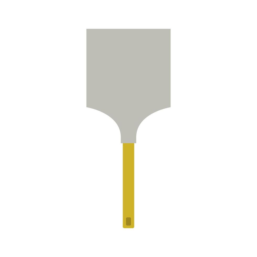 A white and yellow tool with a handle vector