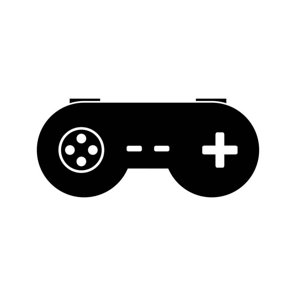 A black and white image of a game controller vector