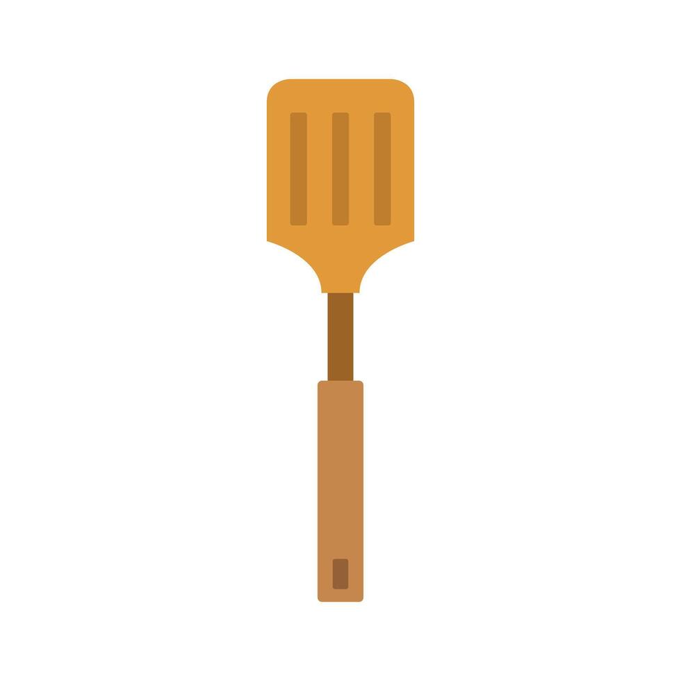 A wooden spatula on a white background vector