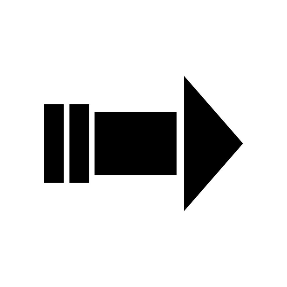 An arrow pointing down on a white background vector