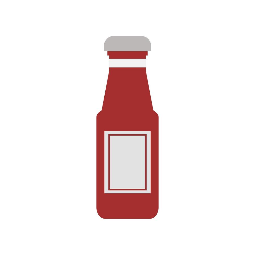 Ketchup bottle icon illustration vector