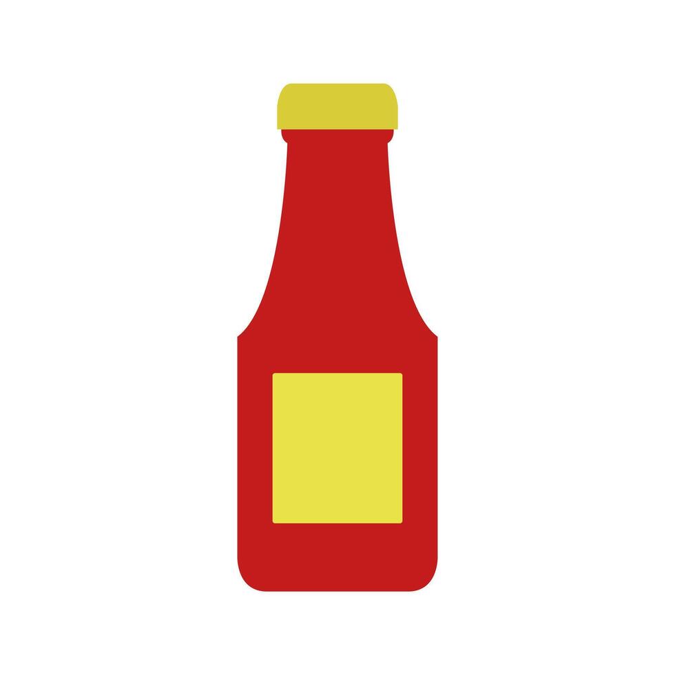 Ketchup bottle icon illustration design vector