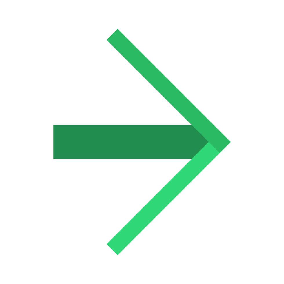 A green arrow pointing in the direction of the arrow vector