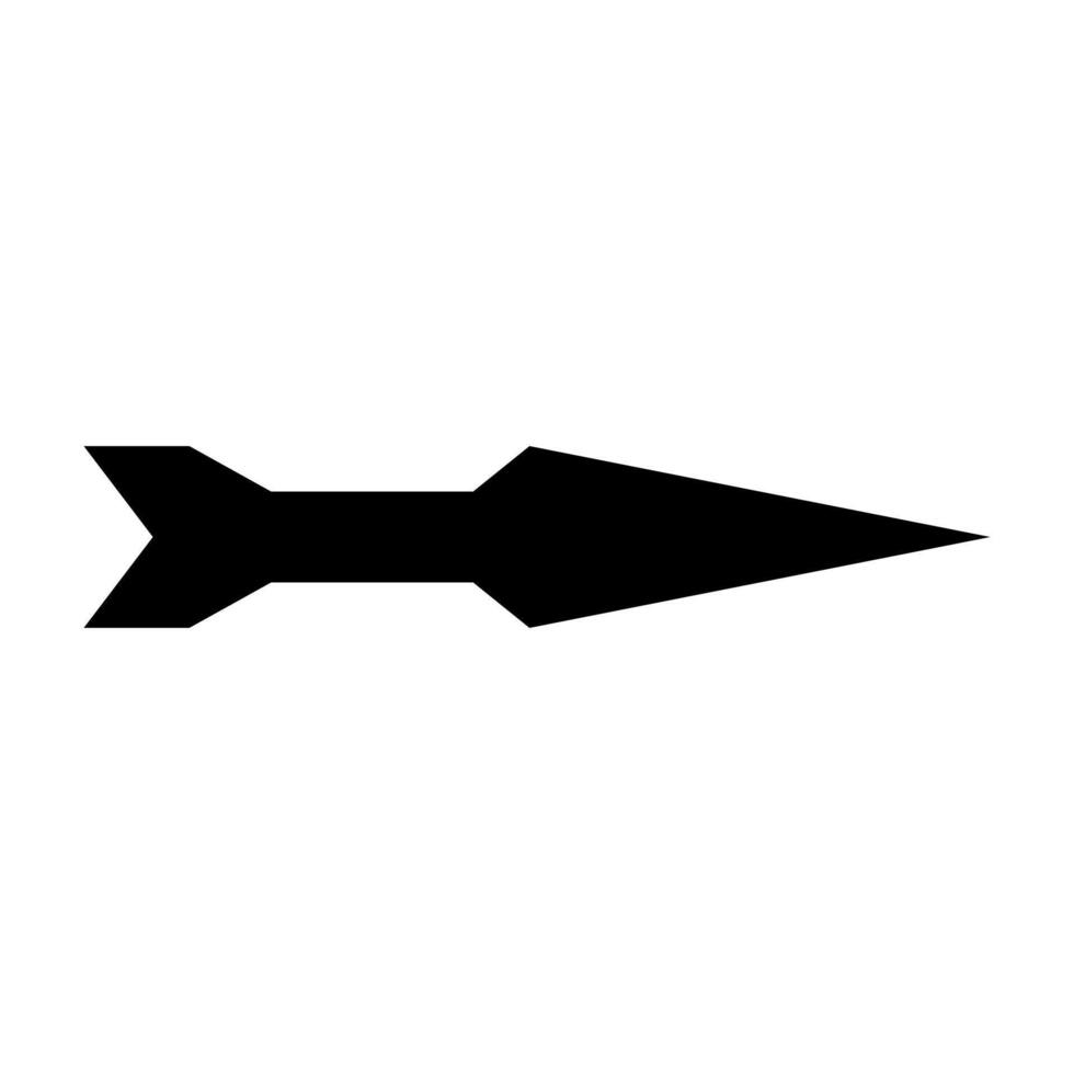 A black arrow icon on a white background vector