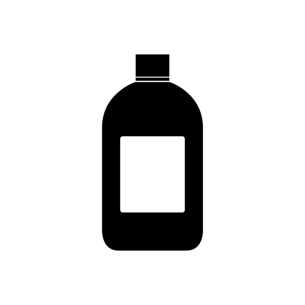A black and white bottle of liquid on a white background vector