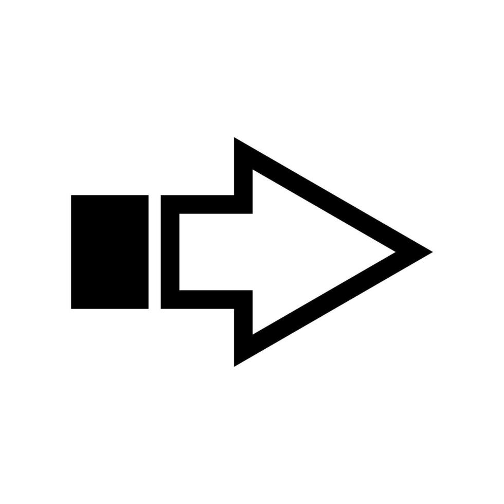 A black and white arrow pointing down on a white background vector