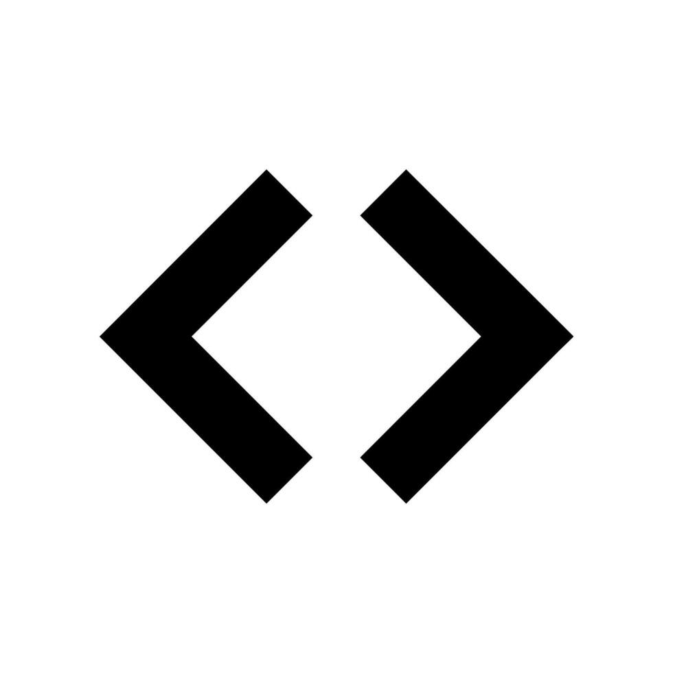 A black and white logo with two arrows vector
