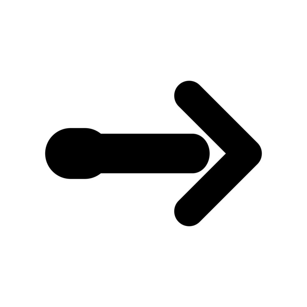 A black and white arrow pointing down on a white background vector