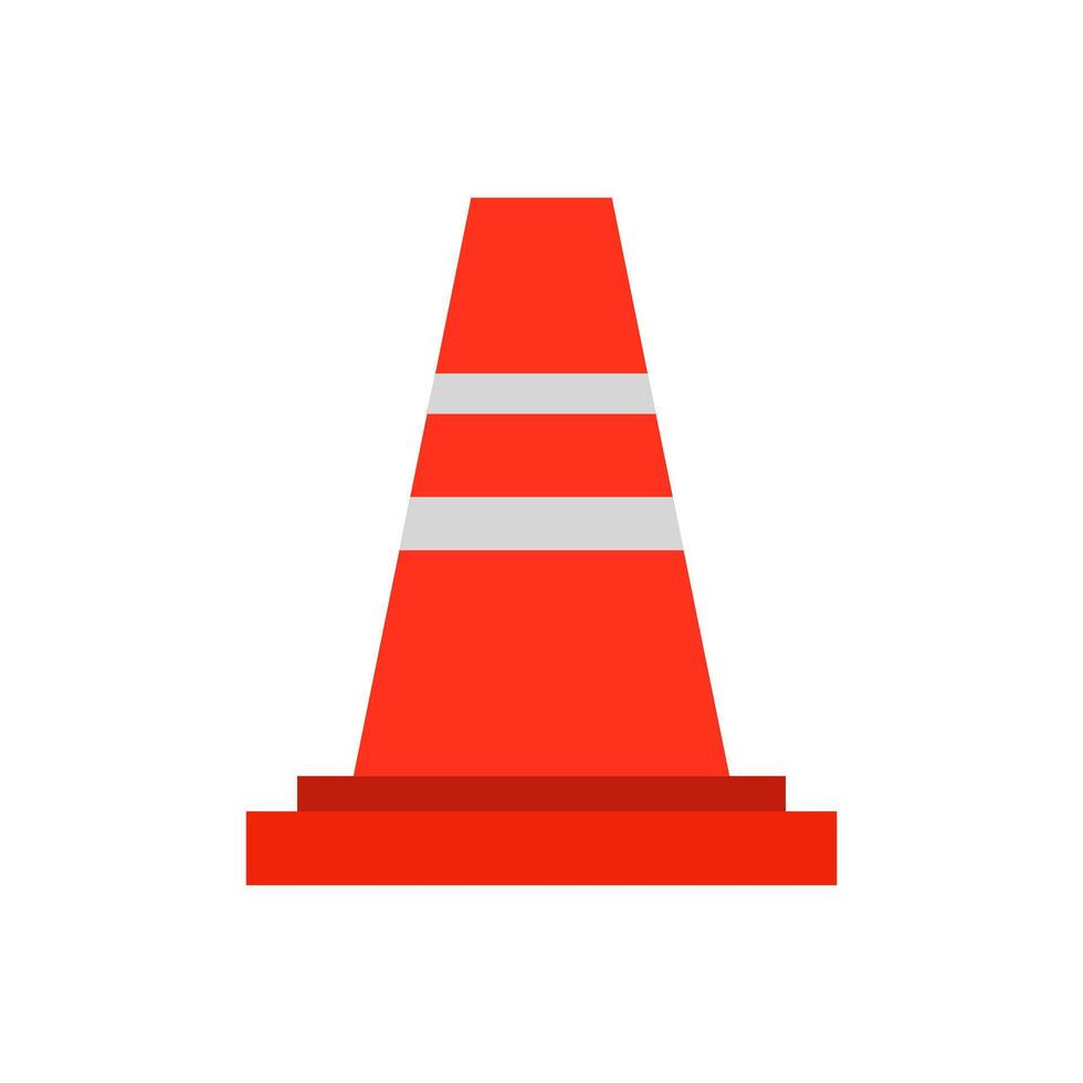 Traffic cone icon on white background vector