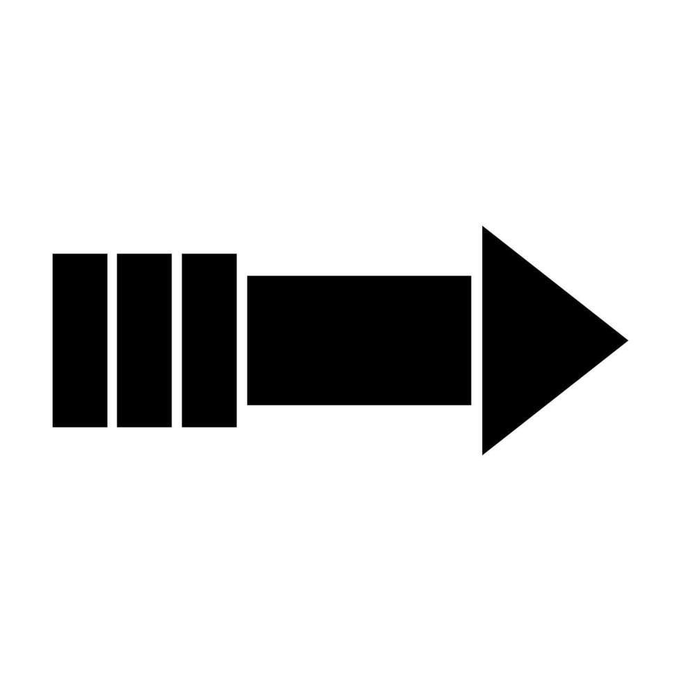 An arrow pointing down on a white background vector