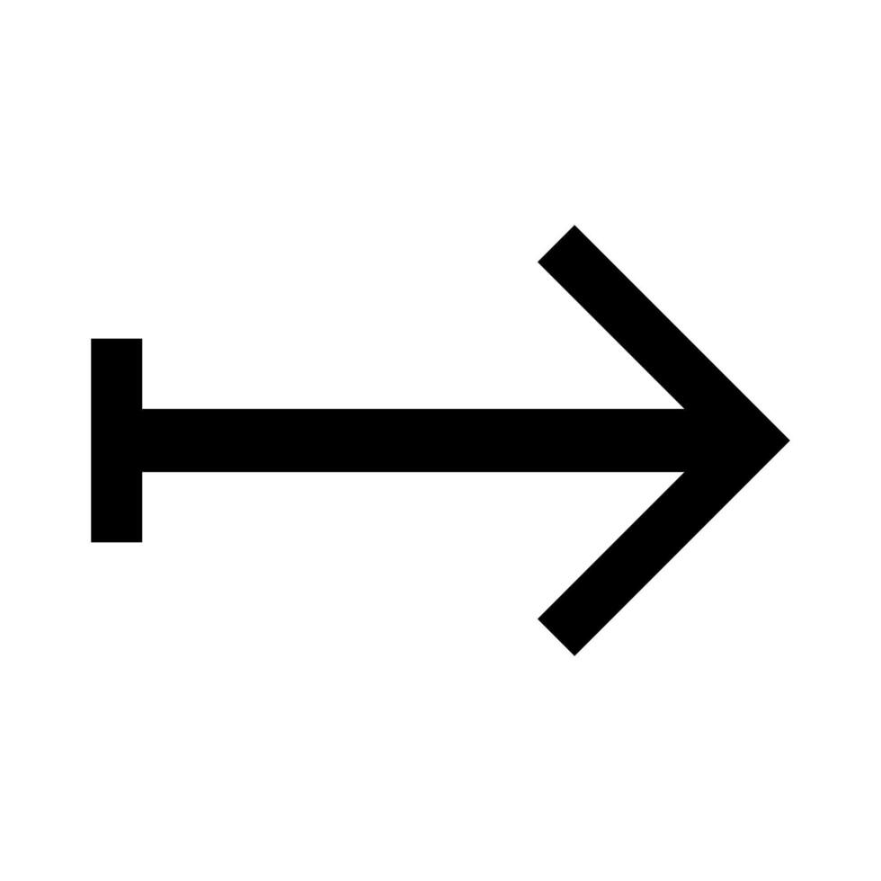 An arrow pointing to the right on a white background vector
