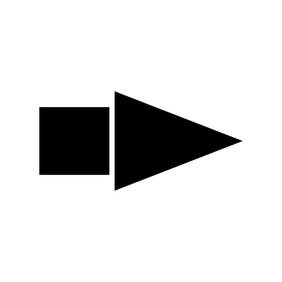 A black arrow pointing down on a white background vector