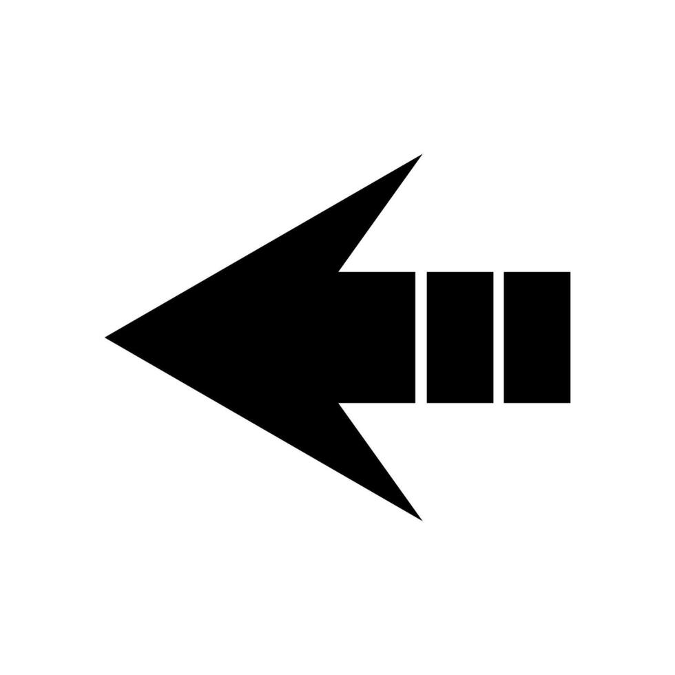 An arrow pointing down on a white background vector