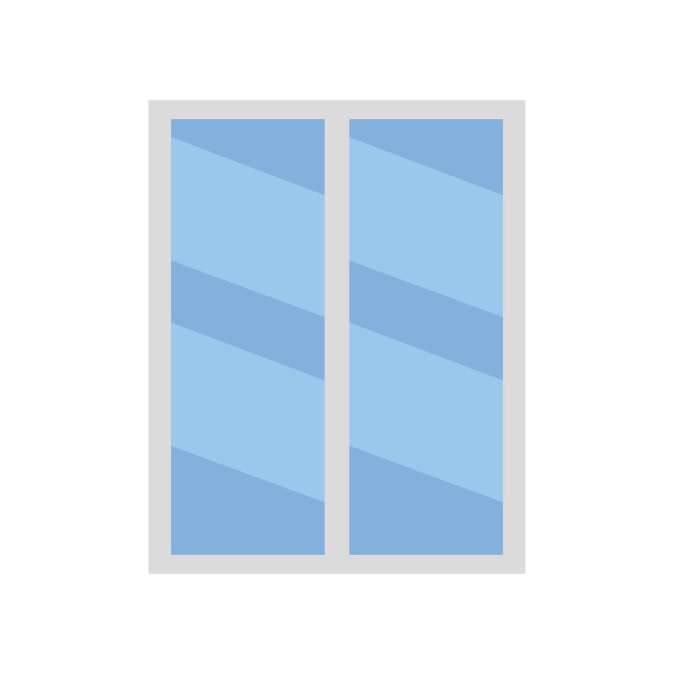 A blue window with a white background vector