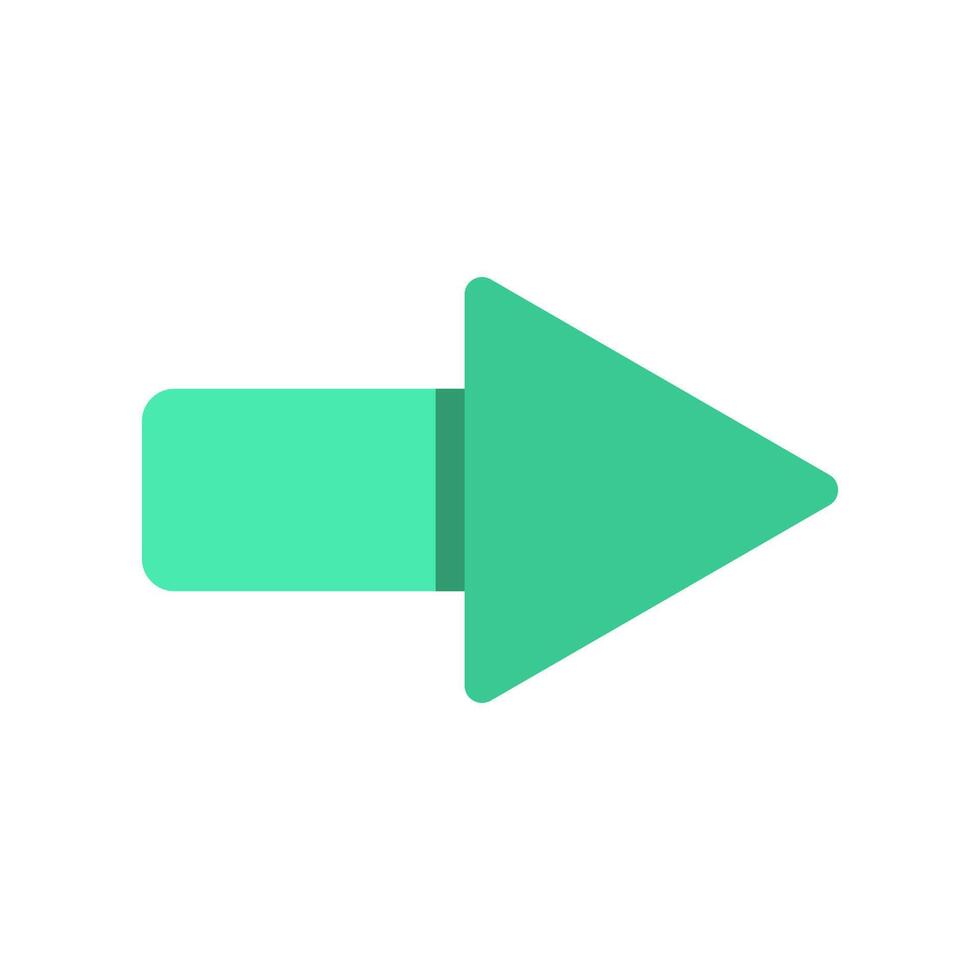 A green arrow pointing in the direction of the arrow vector