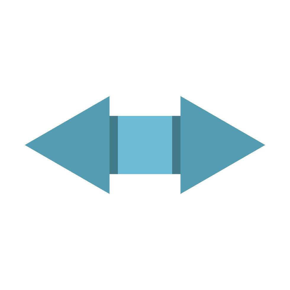 Two arrows pointing in opposite directions on a white background vector