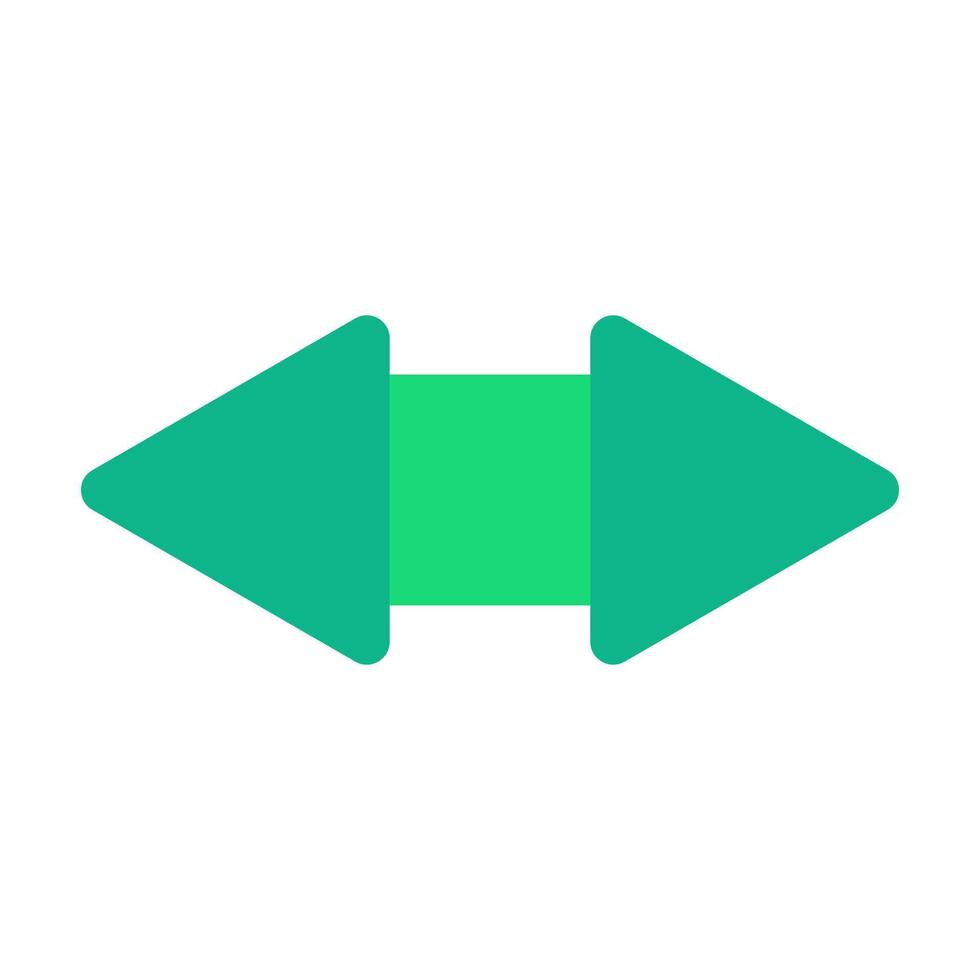 A green arrow pointing to the left vector