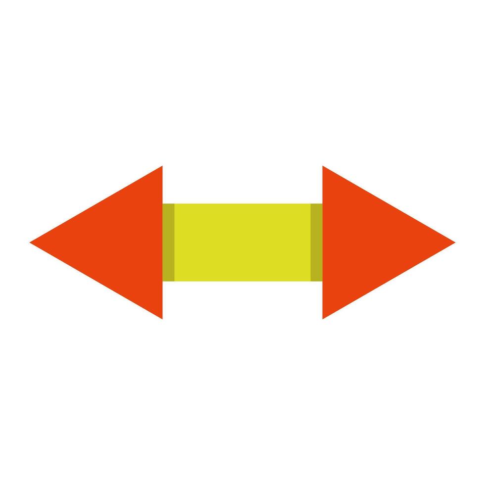 An arrow pointing to the right and left vector