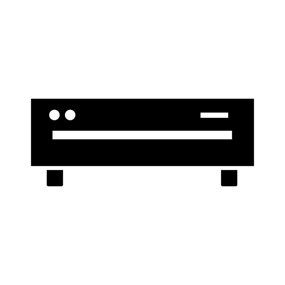A black and white image of a television vector