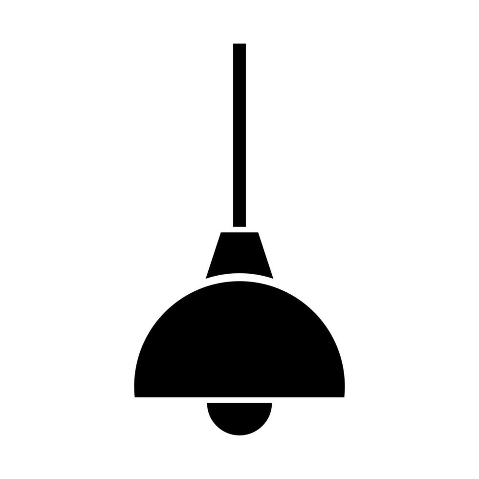 A black and white illustration of a lamp vector