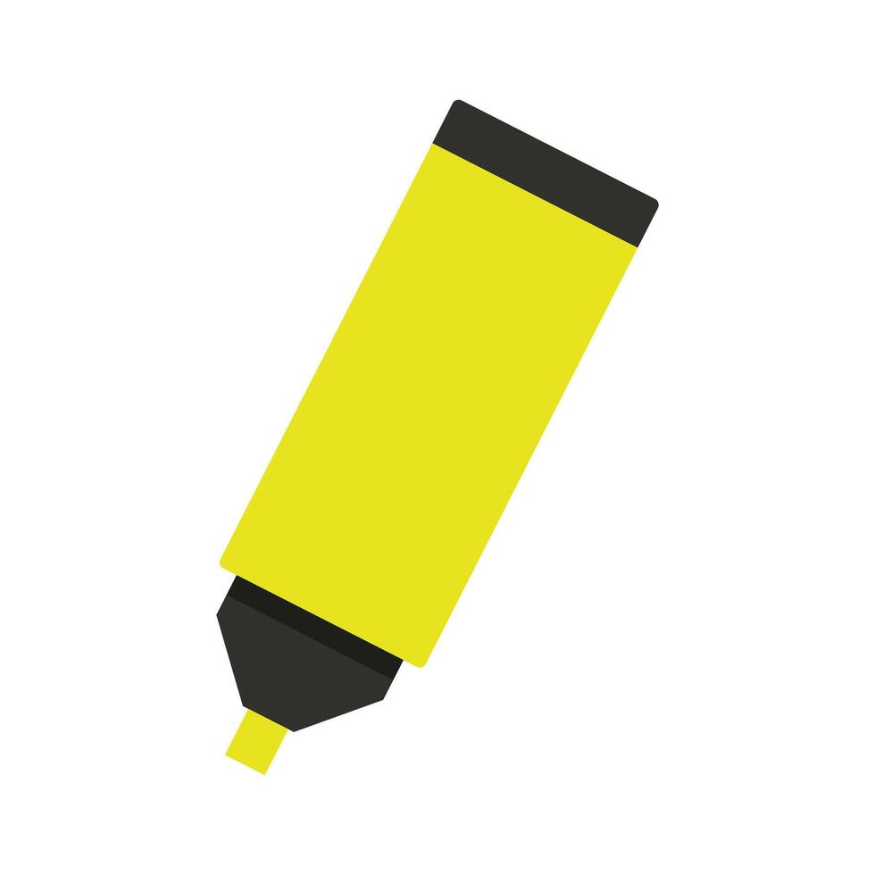 A yellow pen on a white background vector