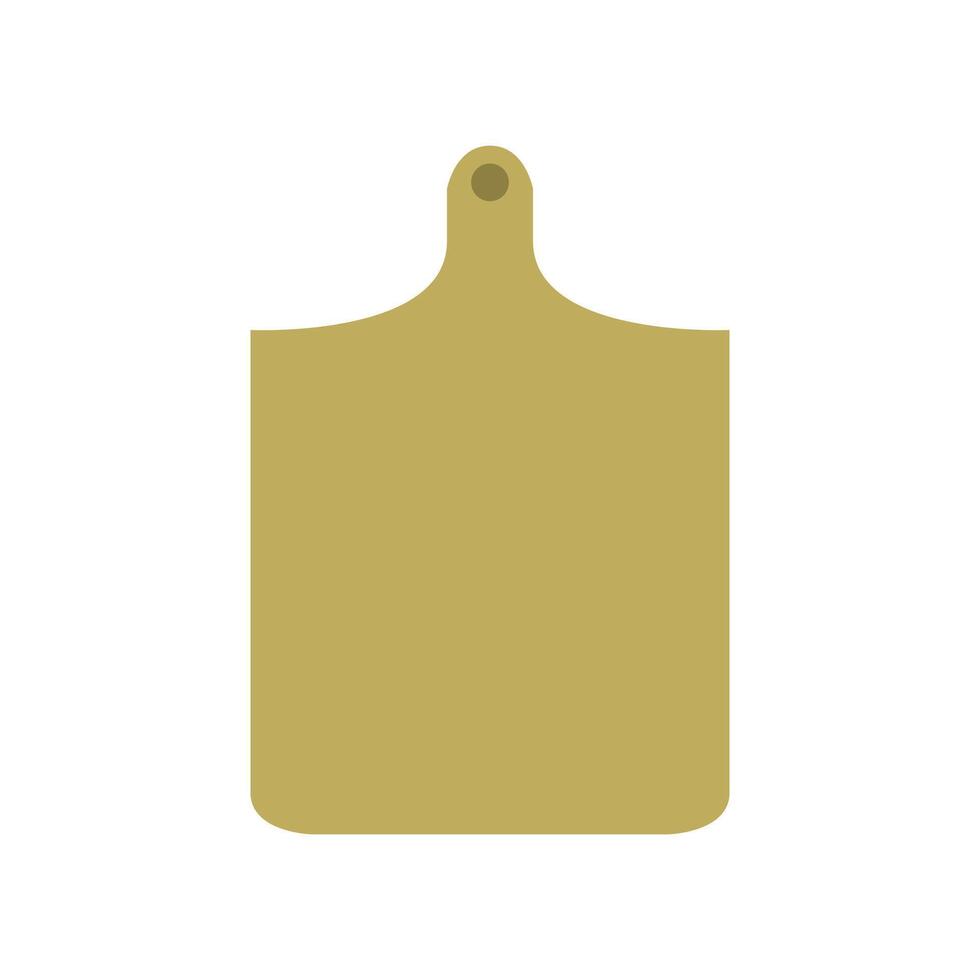 A golden square shaped cutting board on a white background vector