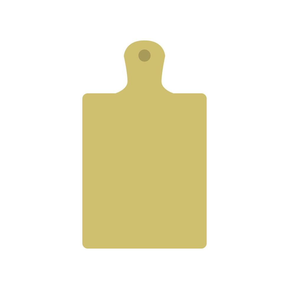 A yellow cutting board on a white background vector