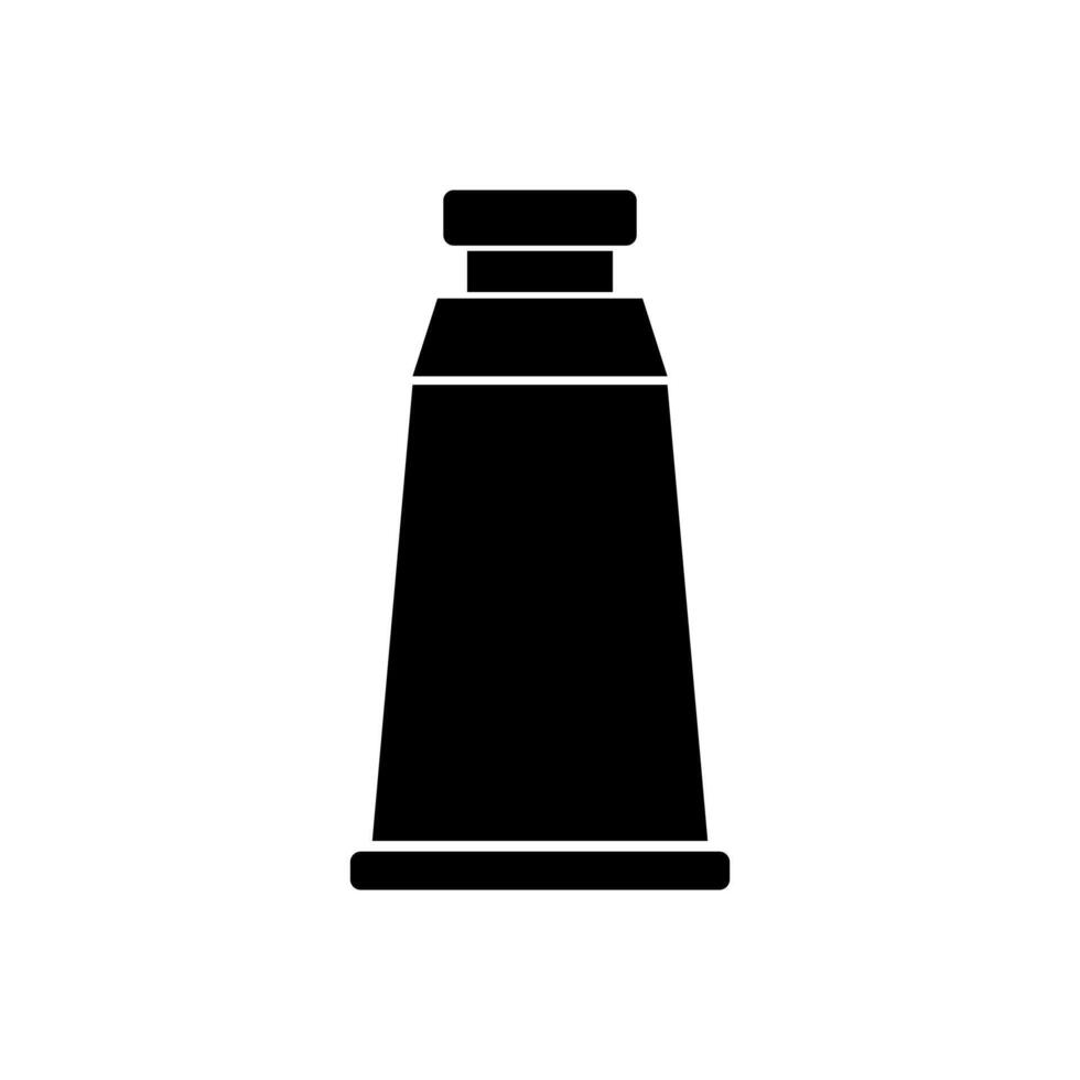 A bottle of perfume is shown in black and white vector