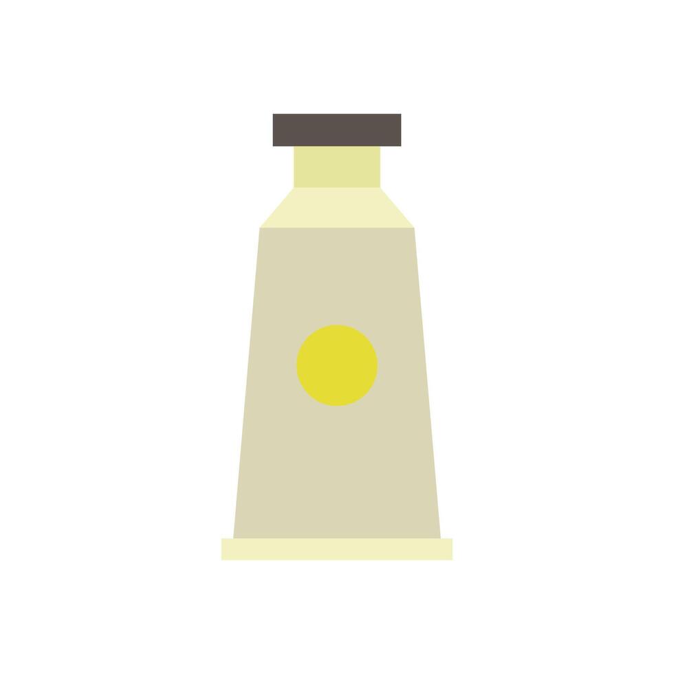 A bottle of hand cream with a yellow dot on top vector